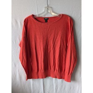 Roots Canada Lightweight Crewneck Sweater Orange Women's Size XL